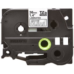 Brother Matte Laminated Label Tape Cartridge TZeM65 on transparent background, TZe, 8 m, 3.6 cm