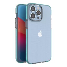 Husa Spring Case for iPhone 14 Pro Max silicone cover with frame light blue