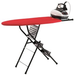 Masa de calcat 2 in 1 848S , suprafata calcat din bumbac, suport fier calcat sau statie, se transforma in scara 3 trepte, 70 cm