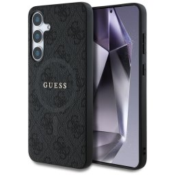 Husa Husa pentru Samsung Galaxy S25 - Guess 4G Ring Classic Logo MagSafe (GUHMS25SG4GFRK) - Black