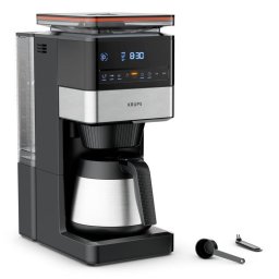 Cafetiera KT 8428 Grind Aroma XL Thermo, 1000 W, 1.25 l, Rasnita cu 3 setari, Display LED, Mentinere la cald 240 minute, 15 cesti Negru/Inox
