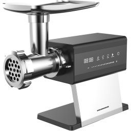 Masina de tocat HEINNER Prestigechop HMG-DTSS2500, 2.5 kg, 600-2500 W, 2 site de taiere, Control touch, Negru/Inox