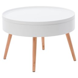 Masă de cafea rotundă cu depozitare 60 cm