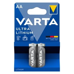Baterie litiu AA (LR6) 1.5V Varta, blister 2 bucăți