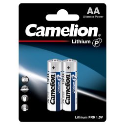 Baterie litiu AA (LR6) 1.5V Camelion, blister 2 bucăți