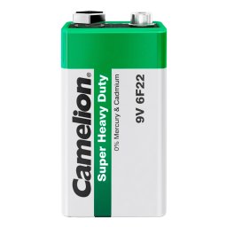 Baterie 9V Camelion Super Heavy Duty, 6F22 / 6LR61, vândută individual (Bulk)