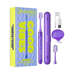 Periuta de dinti electrica Nordics XO10P SOFT, 3 moduri, IPX7, Timer 30 sec, Autonomie 120 zile, USB-C, Violet