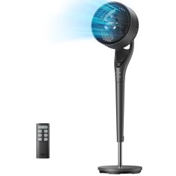 Ventilator de podea Dreo TurboPoly™ Fan 154, 36 W, 3 moduri, 9 viteze, Oscilatie orizontala de pana la 120°, HyperSilent, Negru
