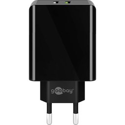 Goobay USB 2Port 28W USB-A / QC3.0 black - 44956