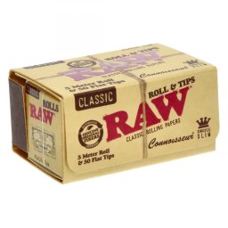 Raw Rola Foite Classic Slim Connoisseur 44mm x 5m + Filtre perforate x50