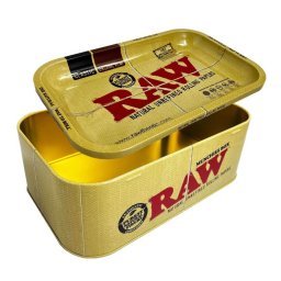 Raw Cutie depozitare metalica Munchies 17,5 x 27,4cm + Tava rulat capac