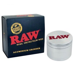 Raw Grinder Original aluminiu silver 4 Parti Ø56mm + Cutie cadou