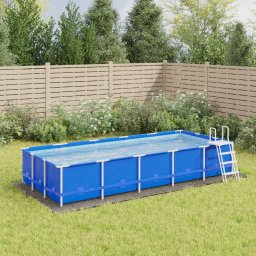 Gossi acoperire geotextil piscina, gri deschis, 420x220 cm, poliester