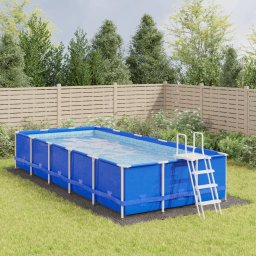 Gossi acoperire geotextil piscina, gri deschis, 820x420 cm, poliester