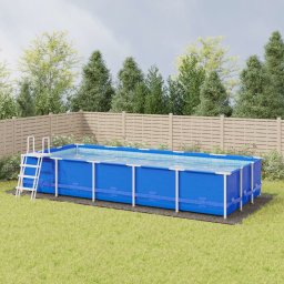 Gossi acoperire geotextil piscina, gri deschis, 999x500 cm, poliester