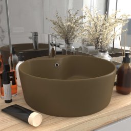 Gossi chiuveta de lux cu preaplin, crem mat, 36 x 13 cm, ceramica