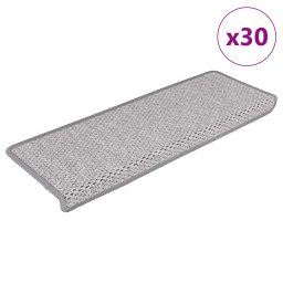 Gossi covorase scara autoadezive aspect sisal 30 buc platina