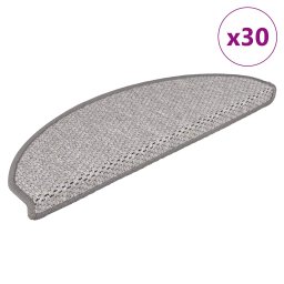 Gossi covorase scara autoadezive aspect sisal 30 buc platina