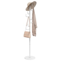Gossi cuier de haine, alb, 183 cm, fier vopsit electrostatic