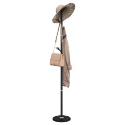Gossi cuier de haine, negru, 175 cm, fier vopsit electrostatic