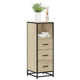 Gossi dulap de baie stejar sonoma 35x37,5x100 cm lemn prelucrat