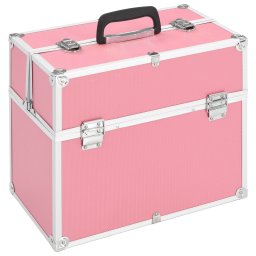 Gossi geanta de cosmetice, roz, 38x23x34 cm, aluminiu