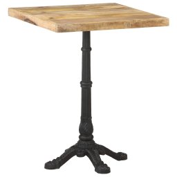 Gossi masa de bistro, 60 x 60 x 77 cm, lemn de mango brut
