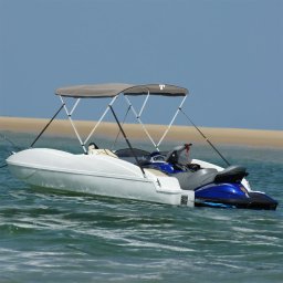 Gossi parasolar bimini 3 arcuri pereti din plasa 183x(137-152)x137 cm
