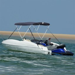 Gossi parasolar bimini 3 arcuri pereti din plasa 183x(170-182)x137 cm