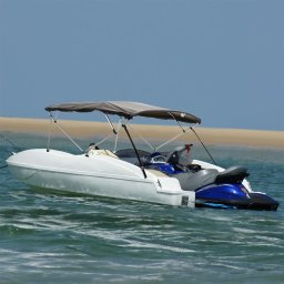 Gossi parasolar bimini 3 arcuri pereti din plasa 183x(185-198)x137 cm