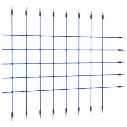 Gossi plasa de catarat, albastru, 200x150 cm