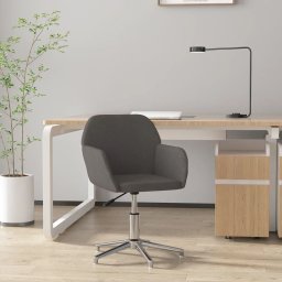 Gossi scaun de birou pivotant, gri inchis, material textil