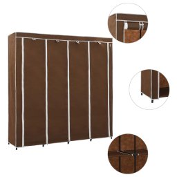 Gossi sifonier cu 4 compartimente, maro, 175x45x170 cm