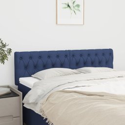 Gossi tablii de pat, 2 buc, albastru, 72x7x78/88 cm, textil