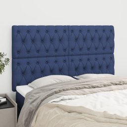Gossi tablii de pat, 4 buc, albastru, 72x7x78/88 cm, textil