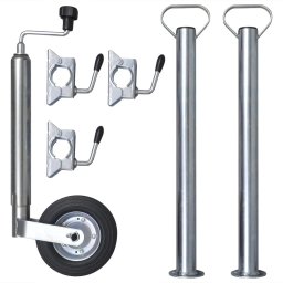 Roata de manevra 48 mm cu 2 tevi de sustinere si 3 cleme de fixare