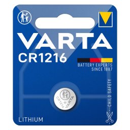 Baterie litiu Varta CR1216 3V 27mAh, 12x1.6 mm, blister 1 buc