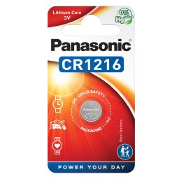 Baterie litiu Panasonic CR1216 3V 25mAh, 12 x 1.6 mm, blister 1 buc