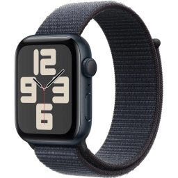 APPLE Watch SE2 v3 GPS 44mm Midnight Black aluminiu toc - curea sport tinta