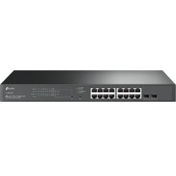 SWITCH TP-LINK 18 porturi JetStream Gigabit Smart Switch with 16-Port PoE+, carcasa metal SG2218P (timbru verde 2 lei)