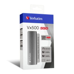 SSD EXTERN VERBATIM VX500 120GB USB 3.1 47441 (TIMBRU VERDE 0.18 LEI)