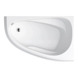 Cada de baie, pe colt, Cersanit Joanna NEW, 160x95 cm, Dreapta, cu picioare reglabile, alb, spatiu depozitare,
