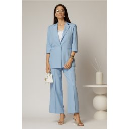 Compleu DY Fashion bleu din sacou si pantalon