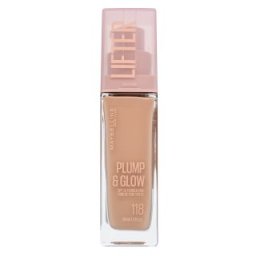 Maybelline Lifter Plump & Glow SPF 15 Foundation fond de ten lichid pentru o piele luminoasă și uniformă 118 30 ml