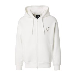 ARMANI EXCHANGE Hanorac bronz / alb murdar