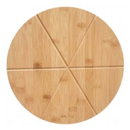 Platou taiere pizza Kinghoff KH 1565, 35 cm, Divizare 6 bucati, Bambus