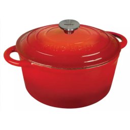 Oala din fonta Kinghoff KH 1614, 2,4 litri, 21 cm, emailata, cu inductie, Rosu