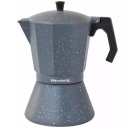 Cafetiera moka Klausberg KB 7298, 12 cesti, 600 ml, Inductie, Marmura gri