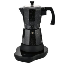 Aparat electric de cafea cubanez Klausberg KB 7998, 500 W, 6 cesti, Element de incalzire incorporat, Supapă de siguranta, Negru