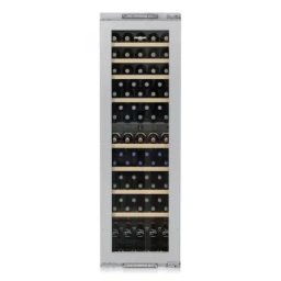Vitrina de vin incorporabila Vinidor EWTdf 3553, panou decorativ, 2 zone de temperatura individuala, protectie UV, 259 l, 80 sticle